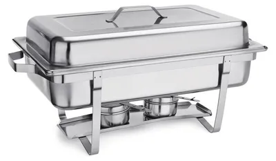 Produktbild von 2x Chafing Dish Edelstahl GN 1/1 inkl 2 Brennpastenbehältern