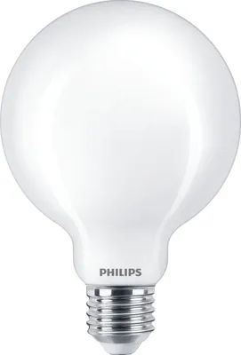 A studio shot of a Philips LED light bulb.