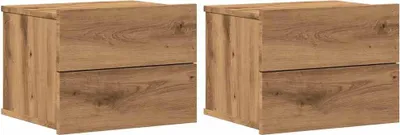 Obrázok produktu pre vidaXL Nástenné nočné stolíky 2 ks. Artisan dub 40x32x30 cm