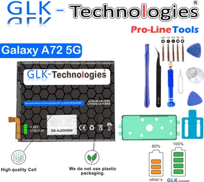 Produktbild von GLK Für Samsung Galaxy A72 5G A725 Batterie Battery EB-BA426ABY Akku