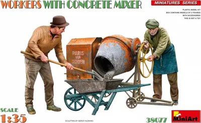Produktbild von MINIART MA38077 Workers with concrete mixer