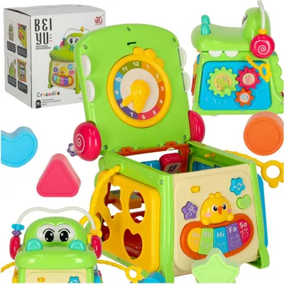 Obrázok produktu pre Vzdelávacia triediaca kocka krokodíl 4v1