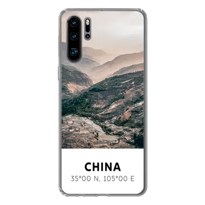 Produktbild von MuchoWow® Handyhülle Schutzhülle Hülle für Huawei P30 Pro China - Berge - Asien - Sommer Silikon Softcase Handy Hülle - Schutzdeckel