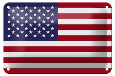 Produktbild von Blechschild Flagge Vereinigte Staaten 18x12cm United States Dekoration