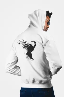 Produktbild von D&B Uni Hoodie ZIPMO00019 Loki Weiß-Größe XL