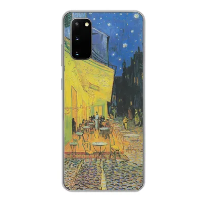 Produktbild von MuchoWow® Handyhülle Schutzhülle Hülle für Samsung Galaxy S20 Caféterrasse bei Nacht - Vincent van Gogh Silikon Softcase Handy Hülle - Bild