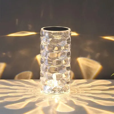 Produktbild von USB Diamant Tischlampe Acryl Dekoration Licht für Bar Schlafzimmer Nachttisch Kaffee Kristall LED Schreibtischlampen Geschenk Nachtlichter Beleuchtung