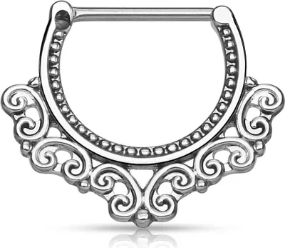 Produktbild von Brustwarzen Piercing Nippelpiercing Brustpiercing Nipple Barbell Tribal Ornament 1,6 mm