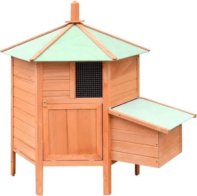 Produktbild von Hühnerkäfig 126x117x125 cm Kiefernholz & Tannenholz GroßEr HüHnerstall Katzengehege Outdoor