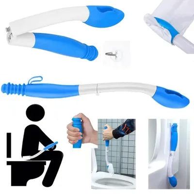 Produktbild von Toilettenhilfe - Wischer mit Langem Griff - Ergonomisches Design - Kunststoff - Für Menschen mit Eingeschränkter Mobilität