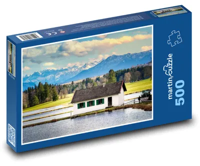 Produktbild von Puzzle 500 Landschaft mit Fischfarm - martinpuzzle