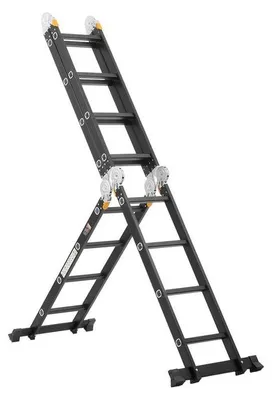 Obrázek produktu pro Žebřík, multifunkční design, výškově nastavitelný, červený