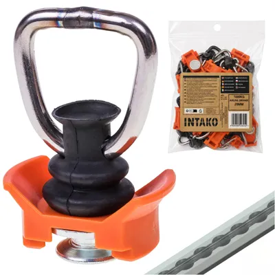 Airline-Fitting mit Ring, 1000 kg, 10 Stück, orange