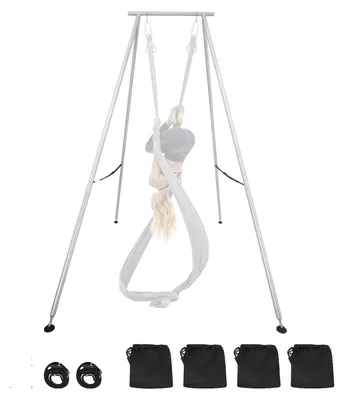 Produktbild von VEVOR Aerial Yoga Rahmen, 2,9 m Höhe Yoga Schwingstand, Max 250 kg Tragfähigkeit verchromtes Stahlrohr Inversions-Yoga-Schwingstand Yoga Rig Yoga Sling Inversionsgerät für Indoor Outdoor Aerial Yoga