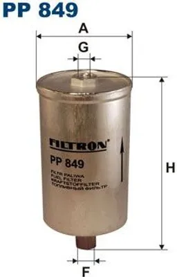 Produktbild von FILTRON KRAFTSTOFFFILTER Anschraubfilter PP 849