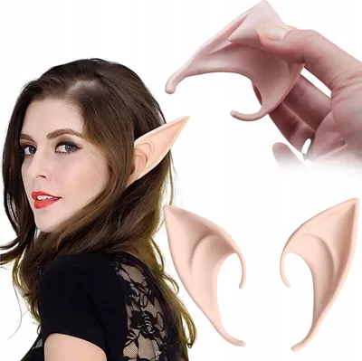Produktbild von Korbi | Elfenohren - Gummi - Hautfarbe - Ideal für Halloween - Cosplay Zubehör - 2 Stück