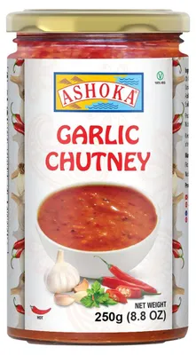 Produktbild von Ashoka Chutney mit Knoblauch 250 g – Würziger indischer Knoblauch-Dip