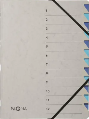 Zdjęcie produktu dla Organizer PAGNA "Easy Grey", DIN A4, 12 teczek, niebieski