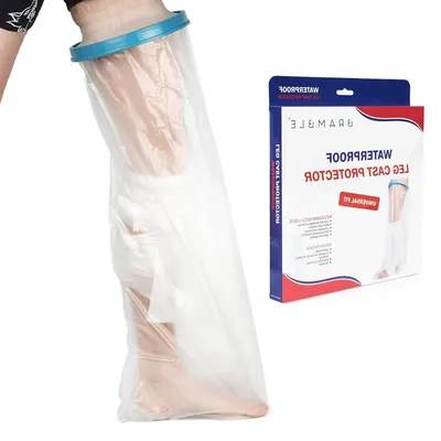Productafbeelding van Gips Beschermhoes - Waterdichte Bandage - Douchen Zonder Zorgen - Flexibel en Geurloos - 24.7 x 24.7 cm - Transparant