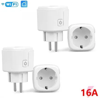 Zdjęcie produktu dla Zestaw 4 inteligentnych gniazdek Wi-Fi, 2200 W, 16 A, wyświetlacz statystyk zużycia energii