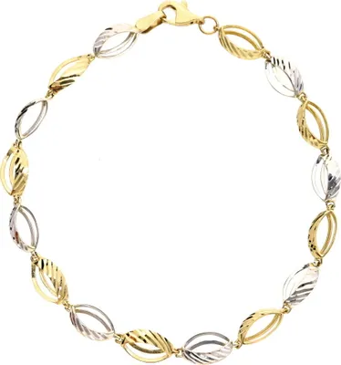 Produktbild von Armkette echt Gold 333 (8 kt) in bicolor 19 cm lang