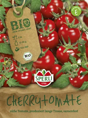 Produktbild von Cherrytomate / Zuckertraube - süße Tomate, produziert lange Trosse, samenfest