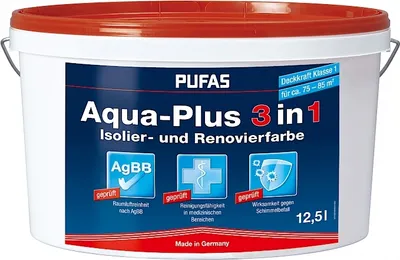 Produktbild von PUFAS Aqua-Plus 3in1 Isolier- und Renovierfarbe