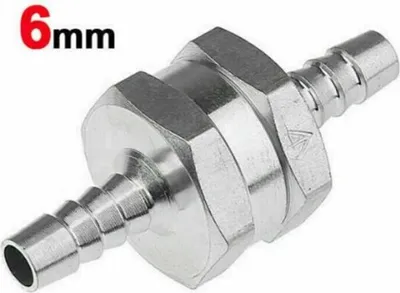 Produktbild von Aluminium Rückschlagventil Ventil 6mm für Benzin Diesel Wasser Luft Öl