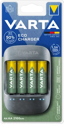 Produktbild von Varta 57680, Alkali, Nickel-Metallhydrid (NiMH), AA, AAA, 4 Stück(e), Akkus/Batterien enthalten