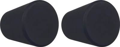 Immagine prodotto di Natural Goods Berlin Maniglie per mobili rotonde KEGEL, pomelli per mobili con ⌀25mm, pomelli per armadi adatti a spessori di ante di 15-22mm, maniglie per armadi da cucina, cassettiere, credenze ecc., nero, 2 pezzi