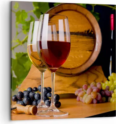 Produktbild von Bild auf Leinwand - Leinwandbild - Alkohol Fass trinken Flasche - 50x50cm - Wand Bild - Wanddeko - Leinwanddruck - Bilder - Kunstdruck - Wanddekoration - Leinwand bilder - Wandkunst - AC50x50-2238
