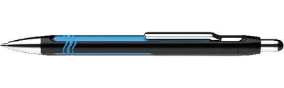 Produktbild von Schneider Kugelschreiber Epsilon schwarz-cyan Blister 1 Stück