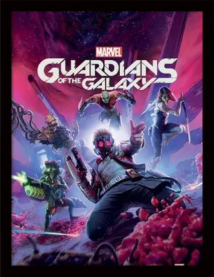 Obrázek produktu pro Strážci Galaxie - zarámovaný plakát "Gamerverse" PM8987 (40 cm x 30 cm) (Vícebarevný)