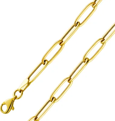 Produktbild von Paperclipkette Armband 4,5mm Gelbgold 333 8 Karat halbmassiv poliert 20