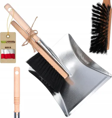Produktbild von Kehrschaufel + Besen-Set aus Holz