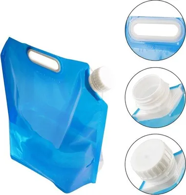 Zdjęcie produktu dla Plastikowe wiadro na wodę, 5 litrów, z pokrywką, do biwakowania i aktywności na świeżym powietrzu