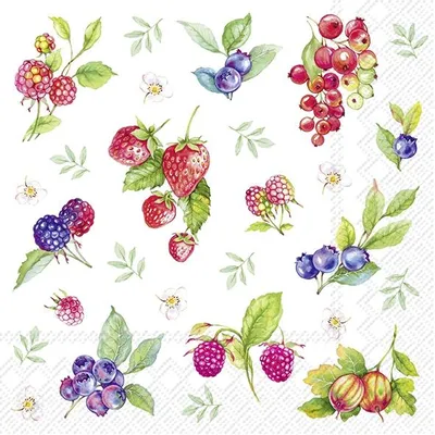 Produktbild von Servietten 33x33 cm - SUMMER BERRIES