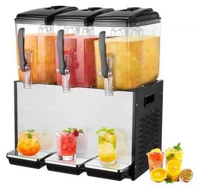 Immagine prodotto di Dispenser per bevande commerciali - 12L x 3 - Dispenser per succhi di frutta freddi e bevande ghiacciate - ideale per eventi e catering