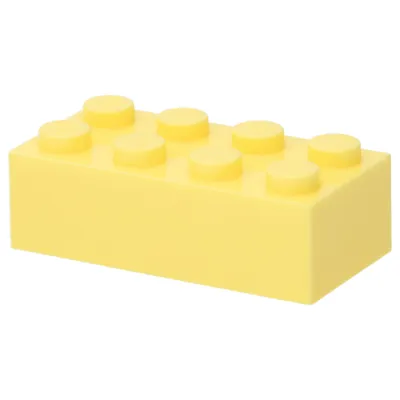 Image de 1x brique LEGO 2x4, jaune clair
