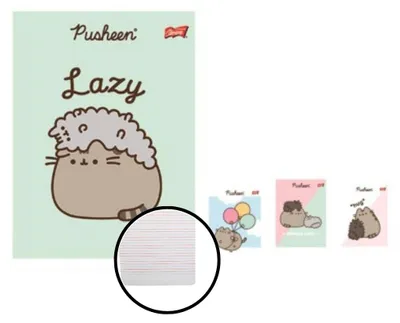 Produktbild von Notizbuch A5 32k Zeile zweifarbig schmal Pusheen Majewski