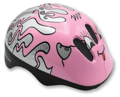 Produktbild von Kinderhelm Curly – rosa, 52–56 cm, mit Rad