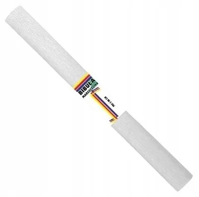 Image de Papier crépon Aliga, blanc, gaufré, rouleau de 200 x 50 cm
