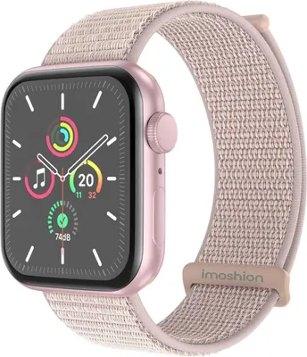 Produktbild von imoshion Nylonarmband für das Watch Series 1 t/m 9 / SE (38/40/41 mm) | Series 10 / 11 (42 mm) - Light Pink