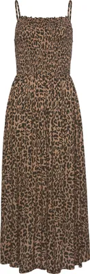 Produktbild von Buffalo Midikleid mit gesmoktem Oberteil und Animalprint leo-bedruckt Größe 42