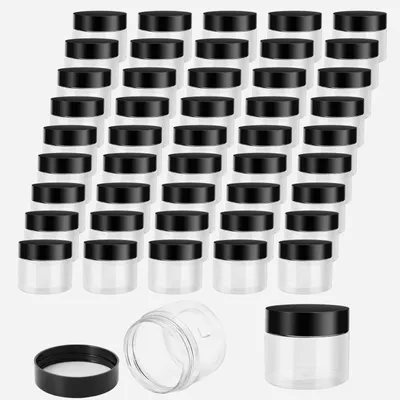 68er Set Klare Kunststoffdosen 60 ml mit Deckel