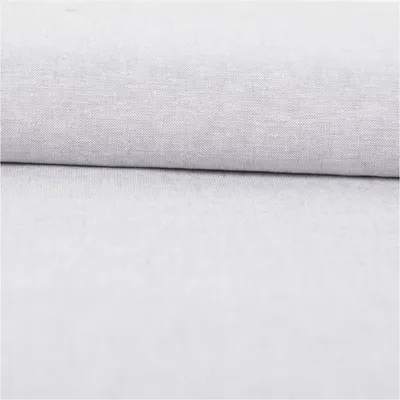Produktbild von Leinenstoff Meterware Baumwollstoff Chambray meliert hellgrau 1,38m