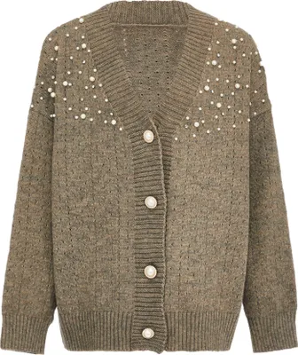 Produktbild von caissa damen strickjacke - taupe melange, M