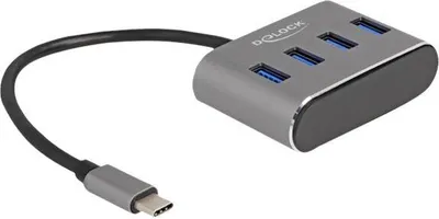 Produktbild von DELOCK 4 Port USB 5 Gbps Hub mit USB Type-C Anschluss # USB