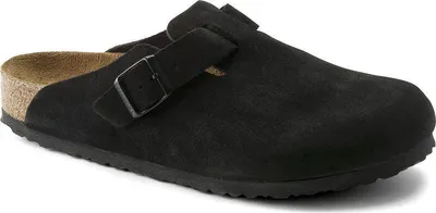 Produktbild von Birkenstock Boston Schwarz Schmales Fußbett - Herren Hausschuhe - 660473