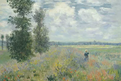 Image de Affiche 60 x 40 cm Champs de coquelicots près d'Argenteuil, Monet Vintage